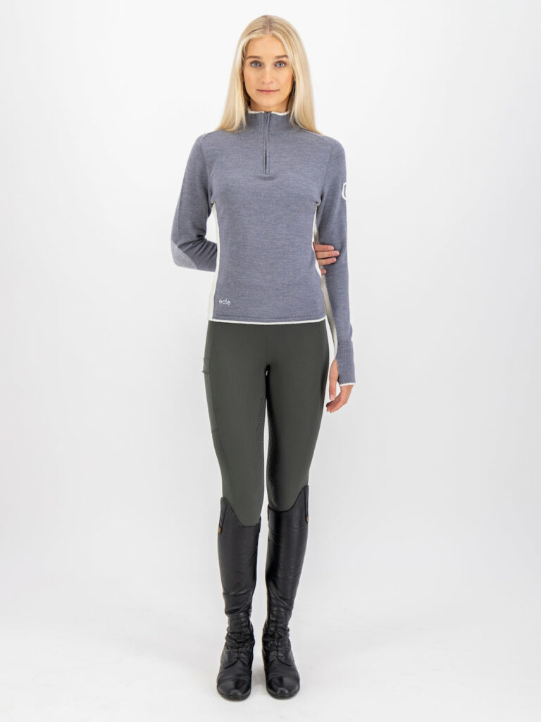 Wendy Merino Tech Sweater - Grey