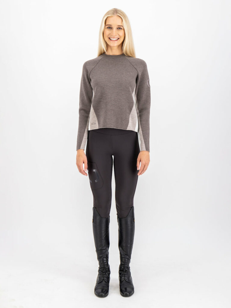 Bella Merino Sweater - Brown/beige