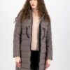 Down Coat - Taupe - Image 2